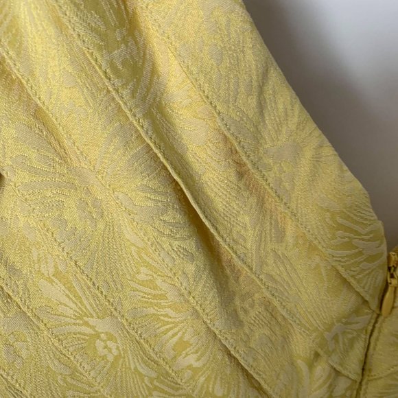 Adrianna Papell Butter Yellow Cocktail Dress Sz 8 - Picture 3 of 7